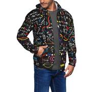 ZTPOWQA Sweat à capuche imprimé formule mathématique pour homme, veste décontractée pour plein air, gym, voyage, course à pied, bureau, Noir , L