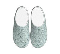 ZTPOWQA Terrazzo Chaussons pratiques anti-boulochage lavables avec semelle TPR pour intérieur et extérieur Motif marbre pastel