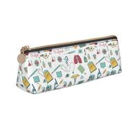 ZTPOWQA Trousse à crayons avec impression abstraction biologie chimie 4 pour adolescents Grande capacité Sac de rangement pour l'école et le quotidien