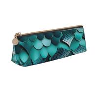 ZTPOWQA Trousse à crayons avec imprimé écailles de poisson sirène - Grande capacité - Sac de rangement pour l'école et le quotidien