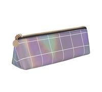 ZTPOWQA Trousse à crayons carrée réfléchissante pour adolescents - Grande capacité - Sac de rangement pour l'école et le quotidien