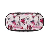 ZTPOWQA Trousse à crayons fonctionnelle avec motif Tour Eiffel de Paris pour l'école, les voyages, le bureau, Noir , Taille unique, Organiseur de sac