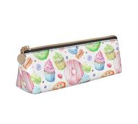 ZTPOWQA Trousse à crayons pour adolescents - Grande capacité - Motif cupcakes - Donuts - Muffins - Sucre - Pour l'école et le quotidien
