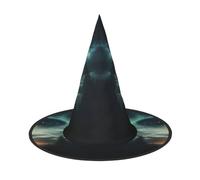 ZTPOWQA UFO At Night Print Season Hat Unisexe Carnaval Party Aaccessory Cosplay Costume Chapeau festif Couvre-chef