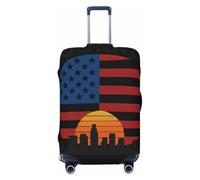 ZTPOWQA USA Los Angele Housse de valise extensible universelle Accessoire de voyage, Noir , L, Bagage à main