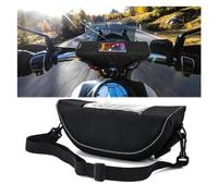 ZTQLIJQF Sacoche De Guidon Grip Sac De Guidon Étanche pour Honda DAX 125 ST125, Sac De Navigation pour Volant De Moto (Tous Les Modèles)(Black NO Logo)