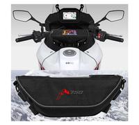 ZTQLIJQF Sacoche De Guidon Grip Sac De Rangement De Guidon Étanche Et Anti-poussière Accessoires De Moto pour Honda XL750 TRANSALP750 TRANSALP 750 XL 750(Color:Black Logo6)