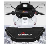ZTQLIJQF Sacoche De Guidon Grip Sac De Rangement De Guidon Étanche Et Anti-poussière Accessoires De Moto pour Honda XL750 TRANSALP750 TRANSALP 750 XL 750(Color:Black Logo3)
