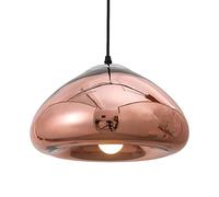 ZTTECH 300mm Or Rose Suspension Luminaire en Verre Processus de Placage Hauteur Réglable Lampe Suspendue Moderne pour Cuisine Salle à Manger Salon Bar et Restaurant (Or Rose)