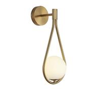ZTTECH Applique Murale Métal Doré avec Globe Verre Dépoli 150mm Douille G9 Lampe Murale Design Moderne pour Salon Chambre Couloir Escalier Bureau Bar
