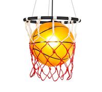 ZTTECH Lampe Suspendue Créative en Forme de Basketball avec Thème Sportif en Acrylique Hauteur Réglable Douille E27 Idéal pour Chambre d'enfant Salle de Jeux Bar Chambre et Café