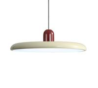 ZTTECH Lampe Suspendue LED 40cm Moderne 36W avec Température de Couleur Réglable Lampe de Plafond 3000K/4500K/6000K Métal et Acrylique pour Salle à Manger Cuisine Salon (Rouge + Beige)
