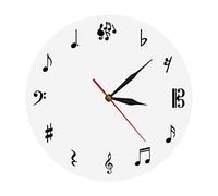 ZTTXMINGX 30cm Pendule Mural Studio de Musique Signe Mural Horloge Notes de Musique Horloge Murale clé de Sol Musique Art Mural Horloge décorative Cadeau pour Le Musicien ou Les chanteurs