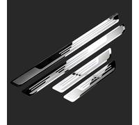 ZTYUANHANG 4 Pièces Inoxydable Protecteur Seuil Porte Voiture Plaque pour MG HS II 2024 2025, AntidéRapant Anti-Rayures Protection Seuil, Protecteur Seuil Porte AntidéRapant