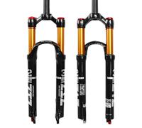ZTZ [EU Stock Fourche Avant de Montagne en Alliage de magnésium - Amortisseur à Pression d'air - Fourche de vélo - Accessoires de Verrouillage 27,5