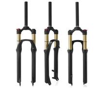 ZTZ [EU Stock] Kashima VTT Fourche Avant Fourche à Gaz Vélo Amortisseur Contrôle de L'épaule 26/27.5 32mm Tube Fourche à Gaz (Chambre à air Noir Mat + Argent, 26 Pouces)