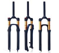 ZTZ [EU Stock] Kashima VTT Fourche Avant Fourche à Gaz Vélo Amortisseur Contrôle de L'épaule 26/27.5 32mm Tube Fourche à Gaz (Chambre à air Noir Mat + Or, 26 Pouces)