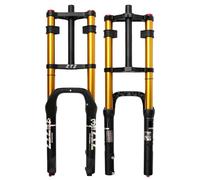 ZTZ Fourche de Suspension pour vélo de Montagne 20" / 26" 4.0 pour VTT Air Double épaule Descente Amortisseur de Rappel VTT QR/AM (66 cm)