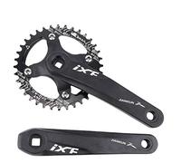 ZTZ VTT Pédalier Carré 170 mm avec Plateau 104 BCD 32/34/36/38T, Plateau Rond et Manivelle en Alliage D'aluminium pour VTT, Compatible Shimano, SRAM, FSA (32T, Noir)