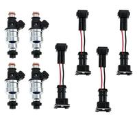 ZTZHVNVGK injecteur à buse pour OBD1 OBD2 B16 B18 B20 Kit D'injecteurs De Carburant 550cc avec Remplacement Faisceau Câbles