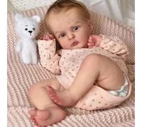 ZTZHYZR Bebe Reborn, avec Les Yeux Ouverts 48 CM Poupée Reborn Bebe Reborn Garcon câlin Reborn Poupées Corps en Tissu Doux Baby Dolls Nouveau-Né Reborn Toddler Jouets