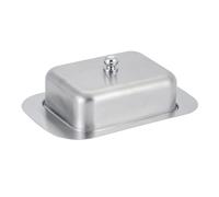 ZTZTZ Beurrier en acier inoxydable avec couvercle, plateau à beurre et à fromage de qualité, assiette à collation minimaliste moderne for restaurant et hôtel