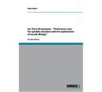 Zu: Theo Vennemann - "Preference laws for syllable structure and the explanation of sound change" Mieth, Heike (Auteur)