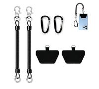 Zuahaly Chaîne de téléphone portable avec câble spiralé flexible, lanière de sécurité anti-chute et anti-vol, porte-clés longe universel compatible iPhone Samsung Huawei et la plupart des smartphones