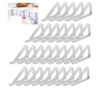 Zuahaly Set de 30 Pinces à Linge de Table en Acier Inoxydable - Support de Table intérieur et extérieur Robuste pour Pique - niques, fêtes, Mariages et dîners,Pinces à Nappe Acier Inoxydable