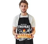 Zuahaly Tablier de Barbecue en Coton pour Homme « Hier Grillt Eigen » - Unisize Grillmeister 3, Tablier de Cuisine, Résistant aux Éclaboussures, Confort Optimal pour Barbecue-Sûr et durable