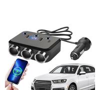 Zuasdvnk Adaptateur de chargeur répartiteur de voiture, charge rapide 12 V-24 V, adaptateur de chargeur de voiture - 3100 mA contrôle séparé 3 prises convertisseur automobile pour voyage sur route