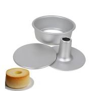 Zuasdvnk Angel Food - Moule à gâteau rond en mousseline de soie - Moule à gâteau rond - Avec fond amovible - Outils de cuisine ronds à dégagement rapide pour une cuisson facile