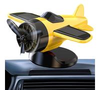 Zuasdvnk Avion solaire pour voiture - Décorations de tableau de bord à énergie solaire | Modèle de course rotatif décoration intérieure pour les collectionneurs et les passionnés