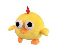 Zuasdvnk Balle interactive en peluche pour chien, jouet en peluche en forme de poulet avec son, jeu couineur interactif, jouets rebondissants mobiles rechargeables pour animaux de compagnie