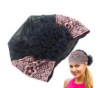 Zuasdvnk Bandeaux en dentelle, bandeau élastique en dentelle - Large bandeau bohème bandana bohème accessoires de cheveux pour femmes et filles