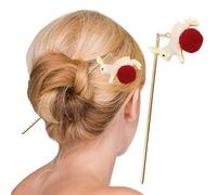 Zuasdvnk Bâtons à cheveux pour chignons, fourchette à cheveux en alliage avec pendentif - 14 cm élégant support pour, épingle à cheveux décorative pour un usage quotidien