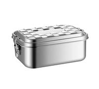 Zuasdvnk Boîte à déjeuner en acier inoxydable - Boîte de rangement pour repas - Boîtes à goûter en métal étanches avec couvercles pour et adultes