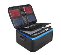 Zuasdvnk Boîte à documents ignifuge, coffre-fort à documents ignifuge et étanche | Sac à documents extensible avec serrure,Organisateur multifonctionnel de classeur de dossiers de voyage pour fichiers