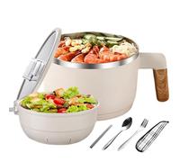 Zuasdvnk Bol à nouilles au micro-ondes, Bol à nouilles au micro-ondes avec poignées,Bol à micro-ondes Ramen Pot - Tasse à soupe pour micro-ondes Bol à ramen pour farine d'avoine, gumbo,