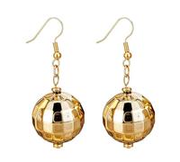 Zuasdvnk Boucles d'oreilles avec boule de disco, boucles d'oreilles à boule de miroir,Boucles d'oreilles pour femme pendantes avec boule disco en argent | Boucles d'oreilles drôles en argent des