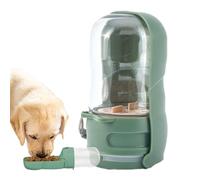 Zuasdvnk Bouteille d'eau pour chien avec récipient de nourriture | 2 en 1 pour animaux de compagnie, accessoires de voyage pour chien, petit distributeur d'eau, filtre à charbon actif intégré pour la