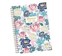 Zuasdvnk Carnet de notes A5 épais avec motif floral en anglais de juillet 2025 à juin 2026 pour croquis, bullet journal, prise de notes, université, droit, travail, recherche