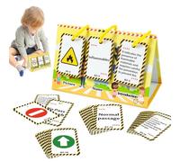 Zuasdvnk Cartes d'étude, Cartes Flash pour Apprendre | 72 x Panneaux de Rue Cartes Flash interactives éducatives | Jouets éducatifs pour, Filles âgées de 3 Ans