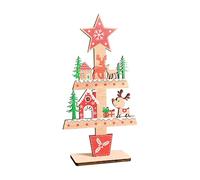 Zuasdvnk Centre de table de Noël avec renne | Enseigne de Noël en bois pour table avec arbre, étagère nappe maison fête exposition saisonnière