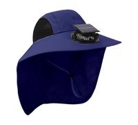 Zuasdvnk Chapeau solaire avec ventilateur | chapeau de pêche extérieur avec ventilation solaire | rechargeable USB imperméable couvre-chef avec large bord pour randonnée, plage, camping, unisexe