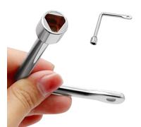 Zuasdvnk Clé pour armoire électrique, clé triangulaire | Clé de service utilitaire - Clé triangulaire pour placard, clé coudée polyvalente en forme de L, clé universelle pour interrupteur