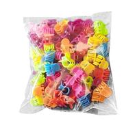 Zuasdvnk Clips de Support pour - Clip de Jardin Support de Clip de Jardin 100 pièces | Clips de Treillis colorés pour grimpantes Poussent verticalement Clips de Fleurs et vis