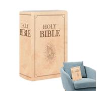 Zuasdvnk Coussin biblique en peluche pour livre - Coussin rembourré de la Bible - Coussin confortable pour la Bible - Coussin en peluche biblique qui s'ouvre