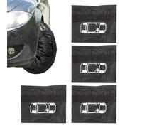 Zuasdvnk Couvertures de pneu de voiture, housses de pneu pour, Ensemble de couvercle de pneu de remorque étanche de 4, Sun Rain Snow Protector, sacs de stockage de pneus