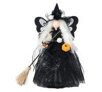 Zuasdvnk Décorations d'arbre d'halloween, cime d'arbre pour Arbre d'halloween - Topper d’Arbre de sorcière Noire - Figurines de Collection de cime d'arbre Noir, décorations d'arbre d'ornements
